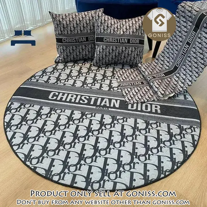 Christian dior paris luxury brand fashion round rug carpet home decor special gift gn0131233